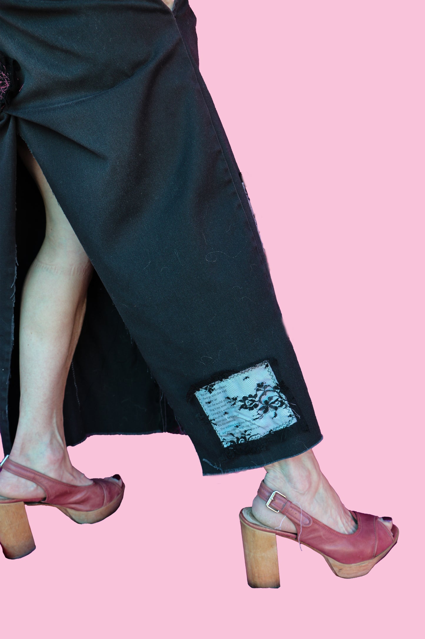 #6 Forgiving/#49 Throw Your Head Back Black Lace Maxi Skirt