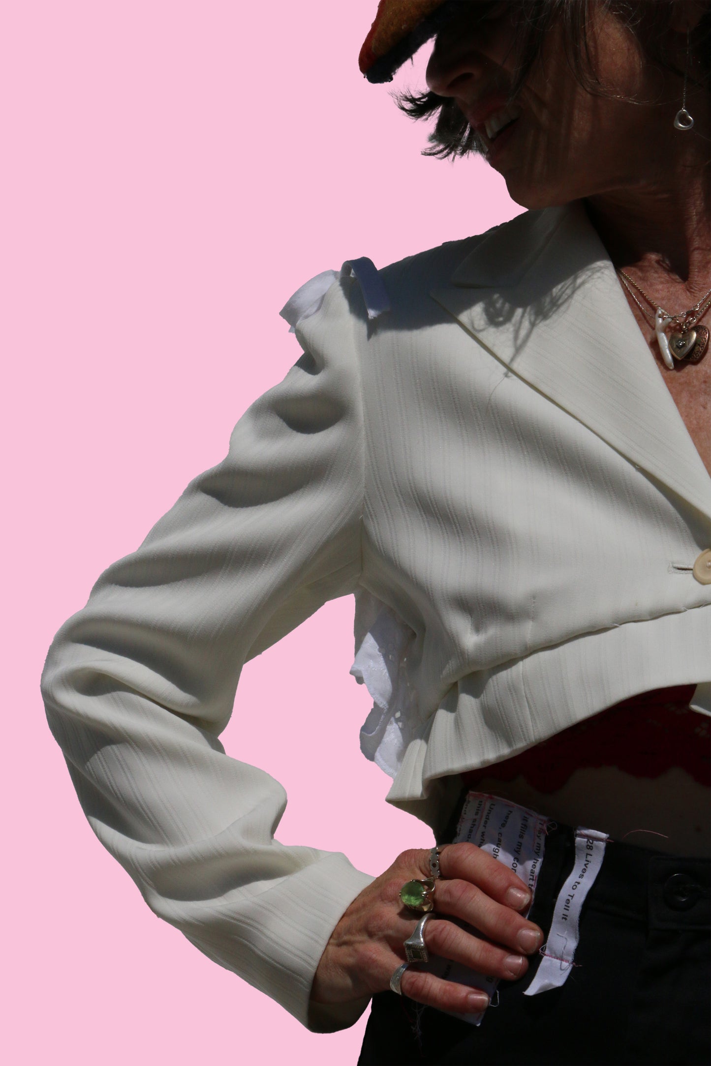 quilted padded blazer