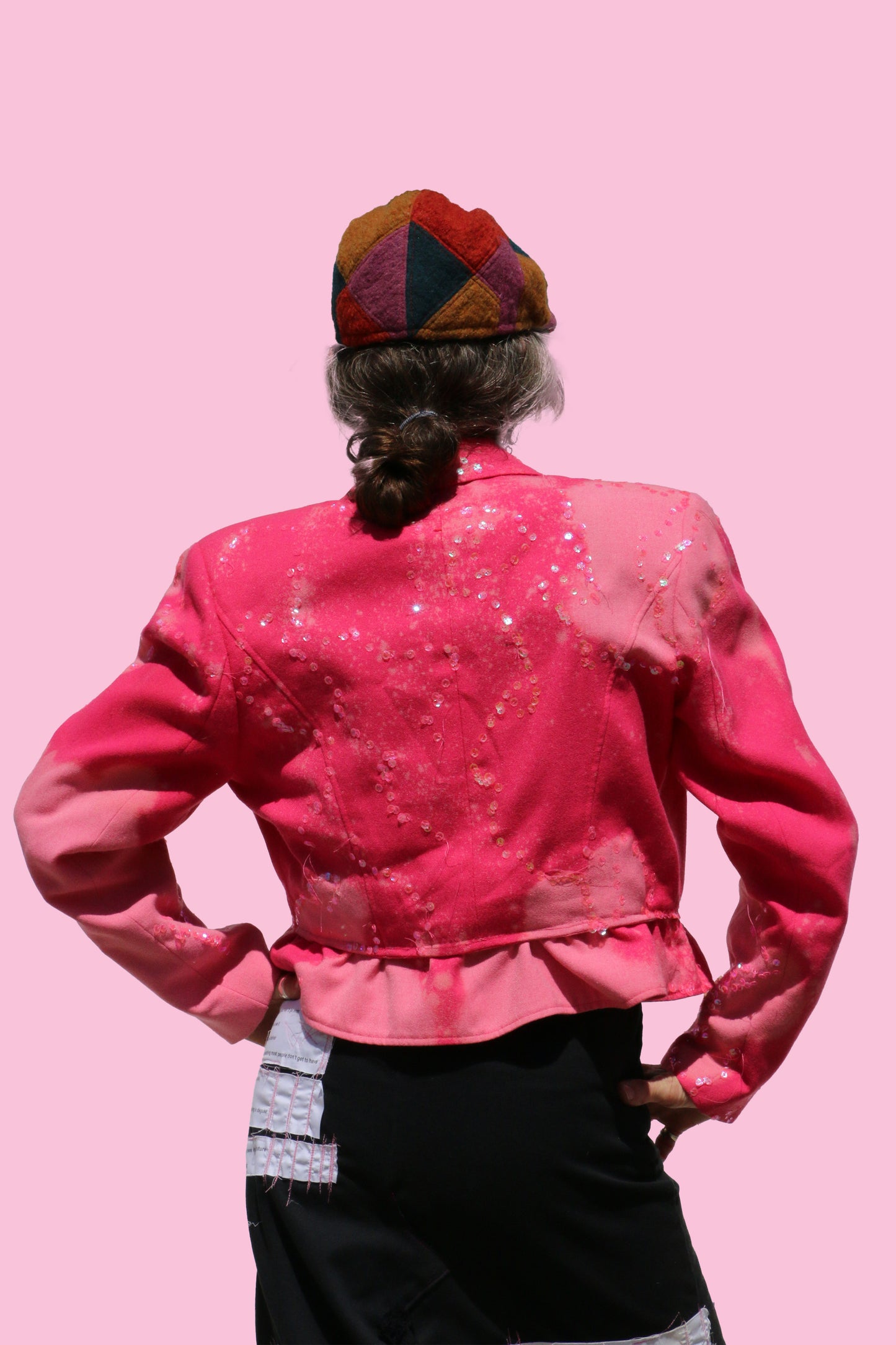 bedazzled pink blazer