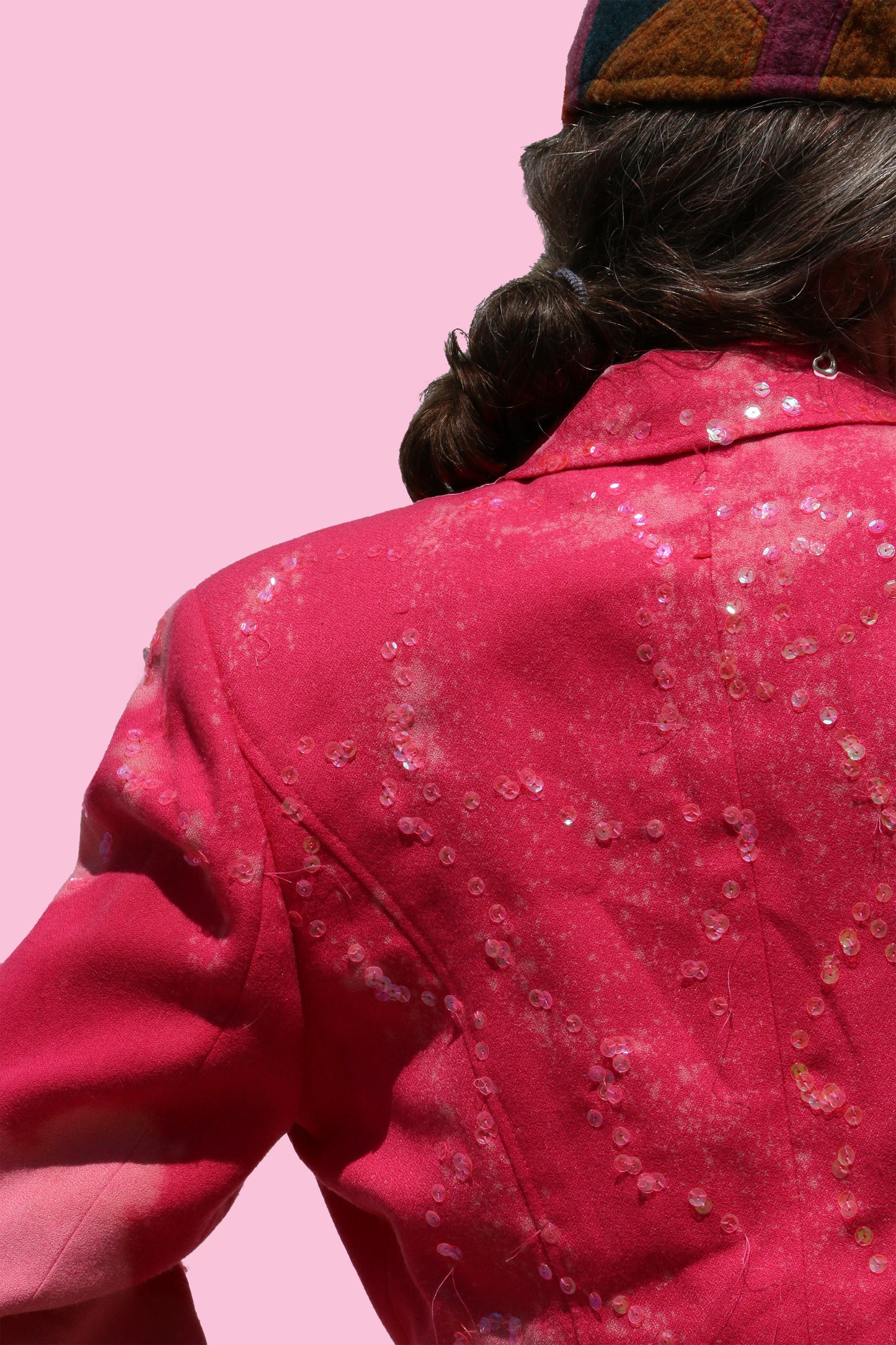 bedazzled pink blazer